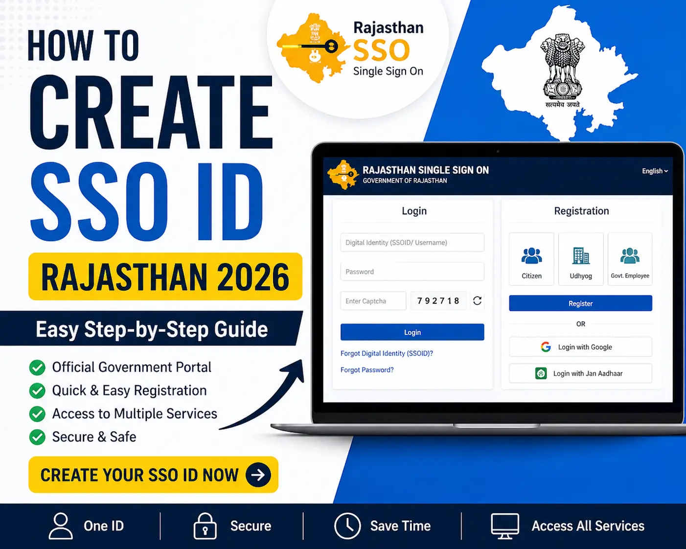 create sso id rajasthan 2026