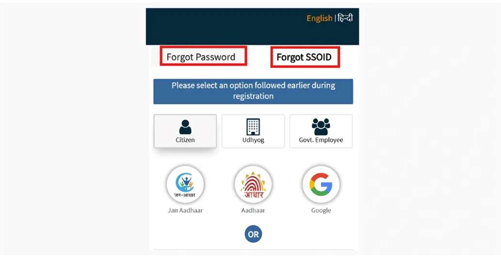 Forgot SSO ID and Password